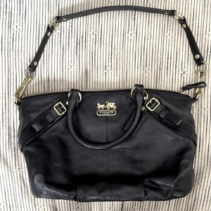 Coach Black Madison Leather Sophia Satchel 15960